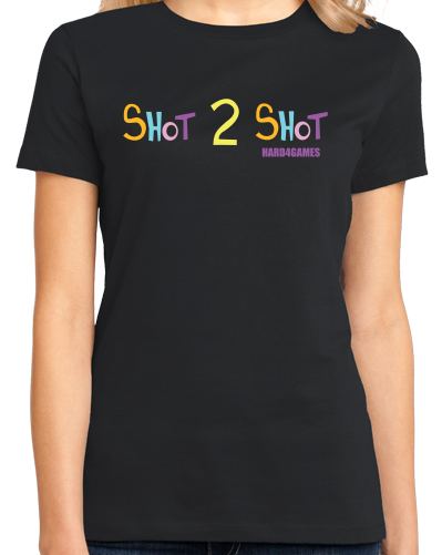 Ladies Black Shot 2 Shot T-shirt