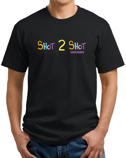 Unisex Black Shot 2 Shot T-shirt