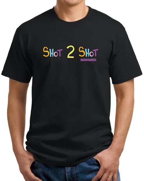Unisex Black Shot 2 Shot T-shirt