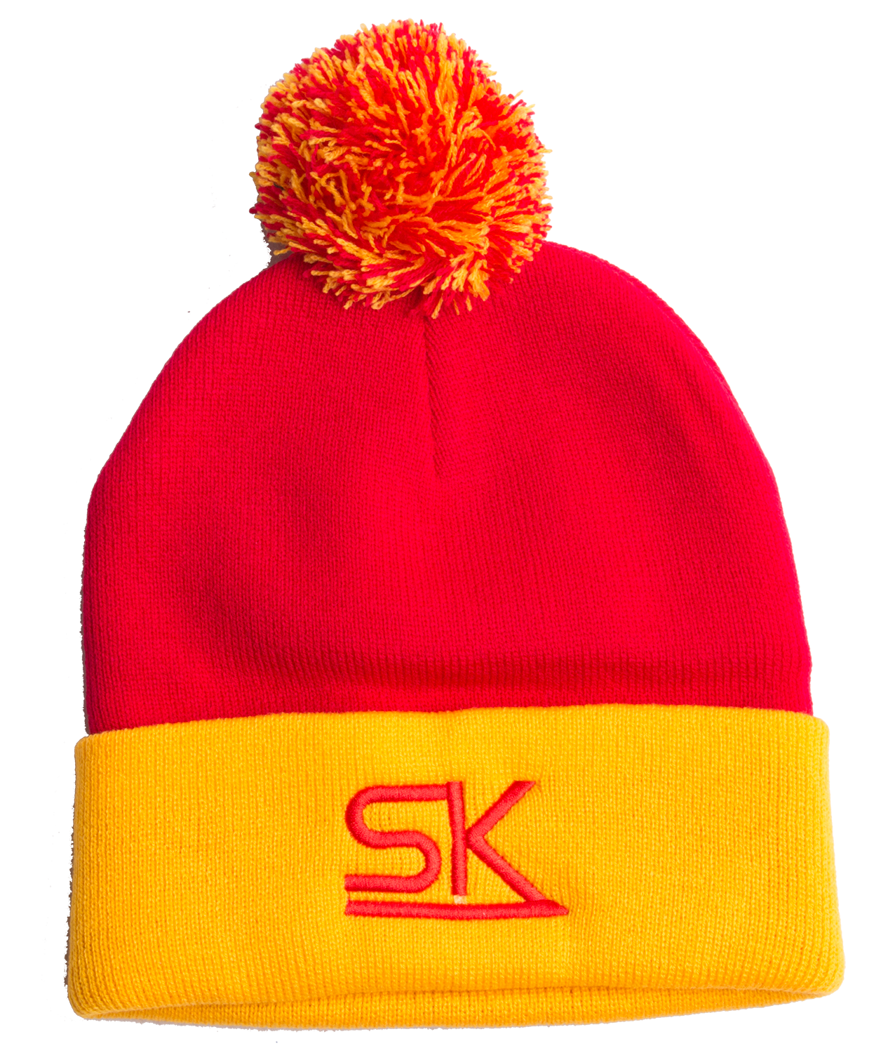 Team StarKid - Red and Gold Winter Pom Hat