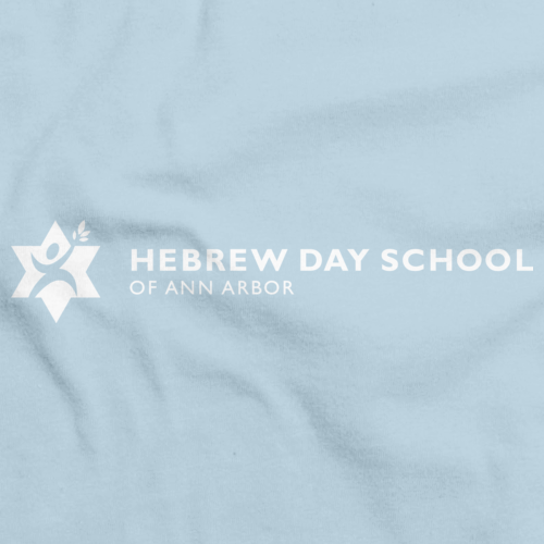 Hebrew Day School White Logo Light blue Art Preview