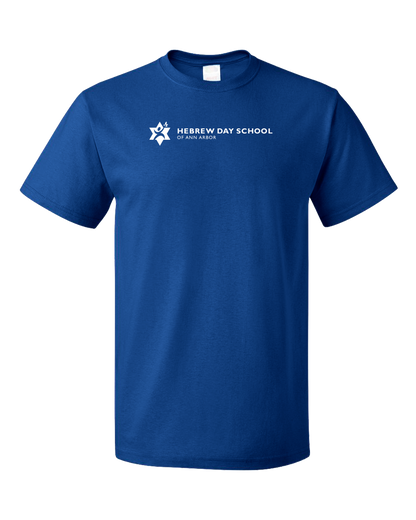 Unisex Royal Hebrew Day School White Logo T-shirt
