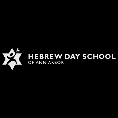 Hebrew Day School White Logo Black Art Preview