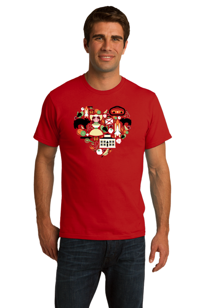 Standard Red Alabama Icon Heart - Alabama Love Pride Sweet Home Fun Cute T-shirt