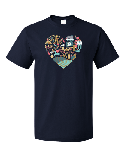 Standard Navy Kentucky Icon Heart - Kentucky Love Pride Culture Heritage Cute T-shirt