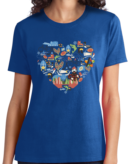 Ladies Royal Minnesota Icon Heart - Minnesota Love Pride Culture Cute Midwest T-shirt