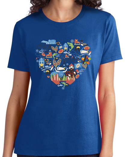 Ladies Royal Minnesota Icon Heart - Minnesota Love Pride Culture Cute Midwest T-shirt