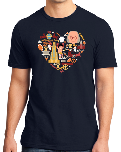 Standard Navy Pennsylvania Icon Heart - PA Love Pride Heritage Cute Symbols T-shirt