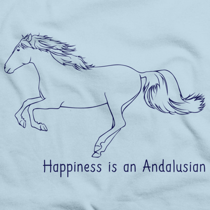 Happiness is an Andalusian | Horse Lover Light blue art preview