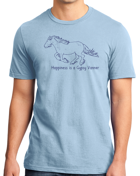 Standard Light Blue Happiness is a Gypsy Vanner - Horse Lover Breed Gypsy Vanner Cob T-shirt