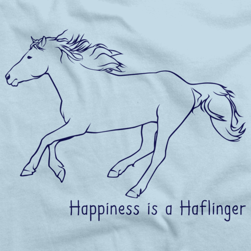 Happiness is a Haflinger | Horse Lover Light blue art preview