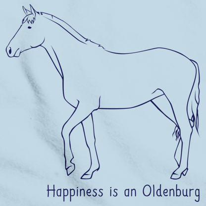 Happiness is an Oldenburg | Horse Lover Light blue art preview