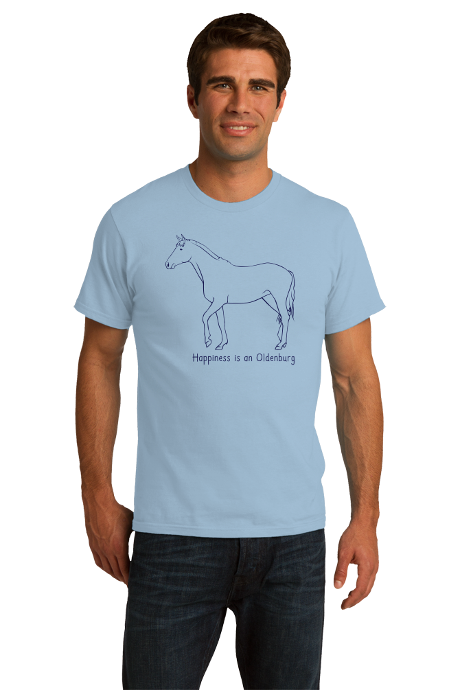 Standard Light Blue Happiness is an Oldenburg - Horse Love Warmblood Oldenburg Breed T-shirt