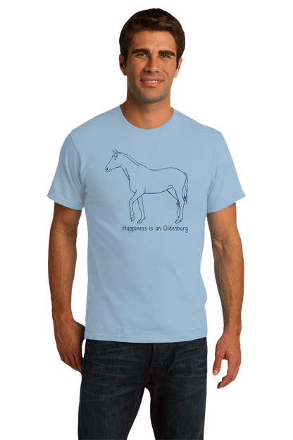 Standard Light Blue Happiness is an Oldenburg - Horse Love Warmblood Oldenburg Breed T-shirt