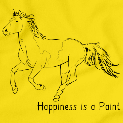 Happiness is a Paint | Horse Lover Yellow art preview