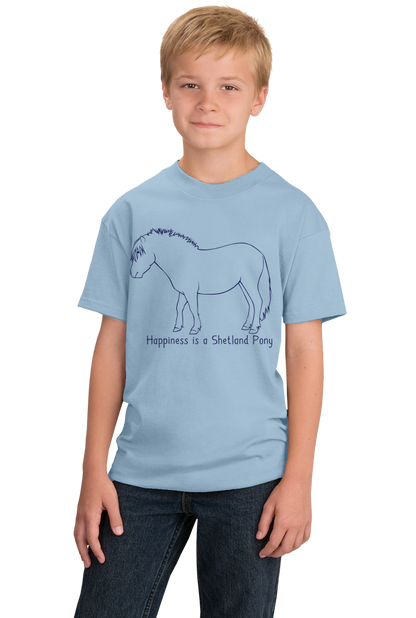 Youth Light Blue Happiness is a Shetland Pony - Horse Love Favorite Shetland Pony T-shirt