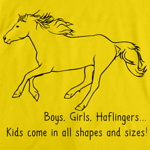 Boys, Girls, & Haflingers = Kids | Horse Lover Yellow Art Preview