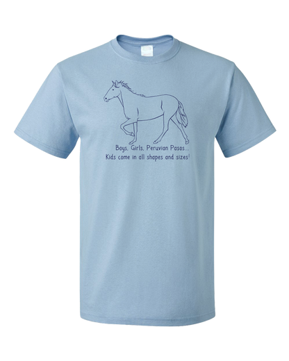 Standard Light Blue Boys, Girls, & Peruvian Pasos = Kids - Horse Lover Peruvian T-shirt