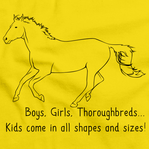 Boys, Girls, & Thoroughbreds = Kids | Horse Lover Yellow art preview
