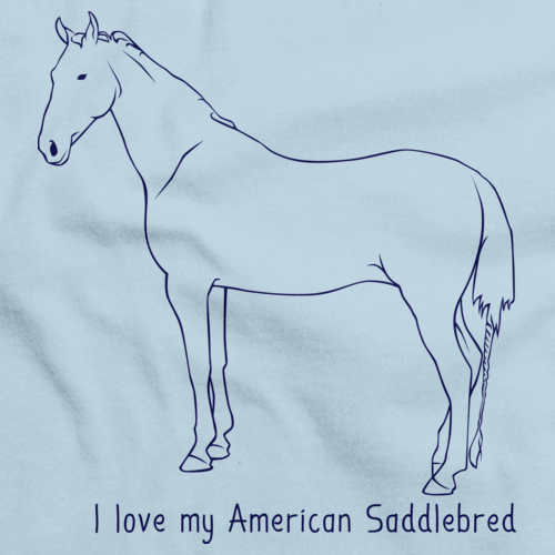 I Love My American Saddlebred | Horse Lover Light blue art preview