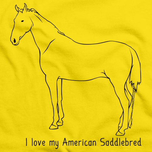 I Love My American Saddlebred | Horse Lover Yellow Art Preview