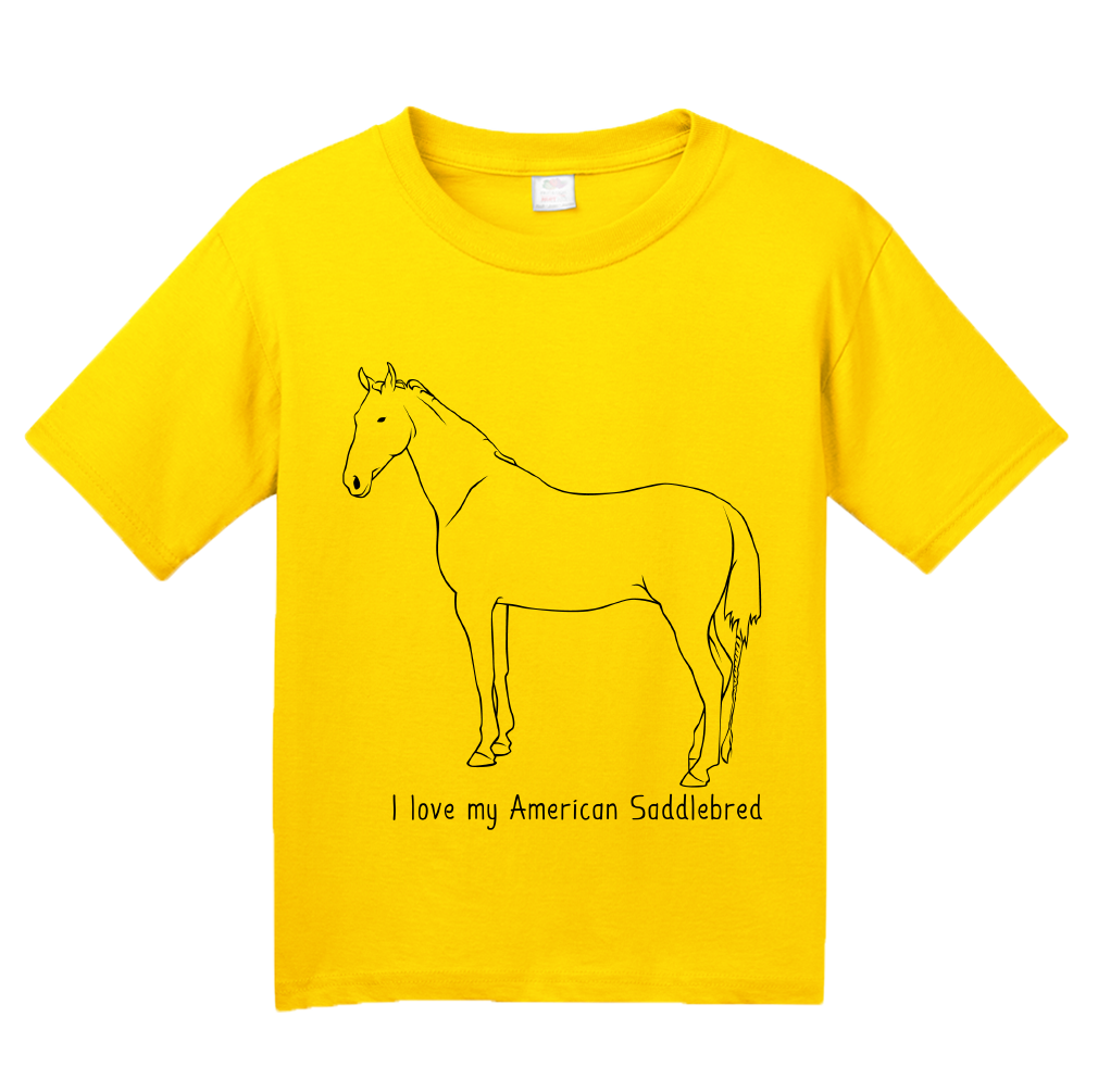 Youth Yellow I Love my American Saddlebred - Horse Lover American Saddler T-shirt