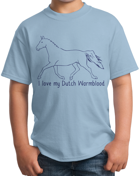 Youth Light Blue I Love my Dutch Warmblood - Horse Lover Dutch Warmblood Cute T-shirt