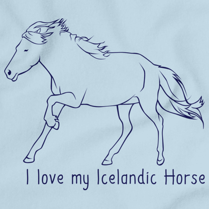 I Love My Icelandic Horse | Horse Lover Light blue art preview
