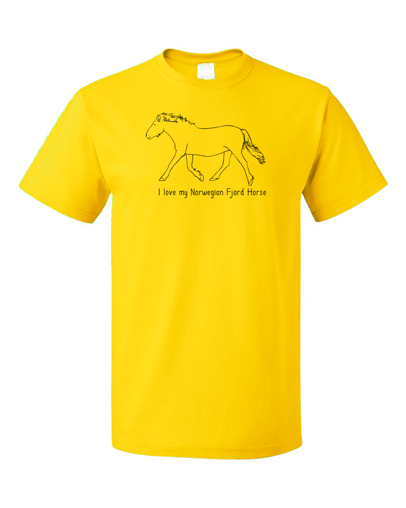 Standard Yellow I Love my Norwegian Fjord - Horse Lover Norwegian Fjord Cute T-shirt