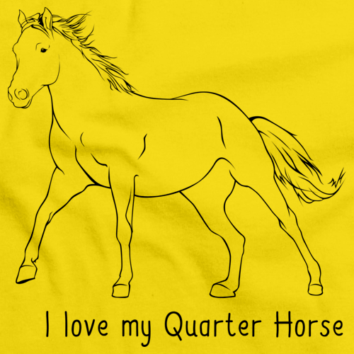 I Love My Quarter Horse | Horse Lover Yellow art preview