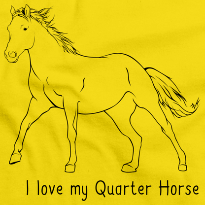 I Love My Quarter Horse | Horse Lover Yellow art preview