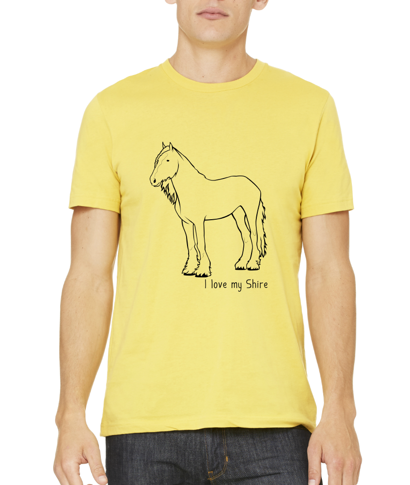 Standard Yellow I Love my Shire - Horse Lover Shire Breed Cute Unique Gift T-shirt