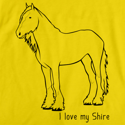 I Love My Shire | Horse Lover Yellow art preview