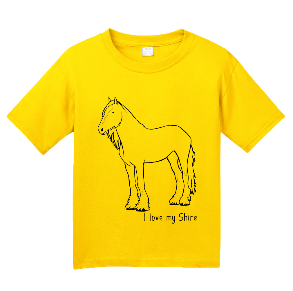 Youth Yellow I Love my Shire - Horse Lover Shire Breed Cute Unique Gift T-shirt