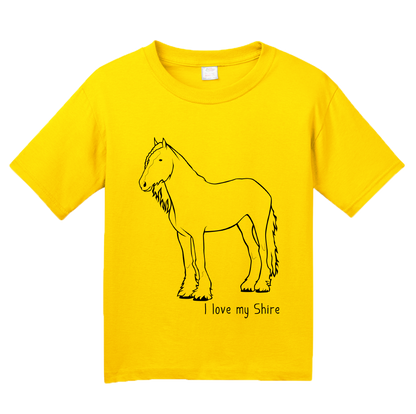 Youth Yellow I Love my Shire - Horse Lover Shire Breed Cute Unique Gift T-shirt