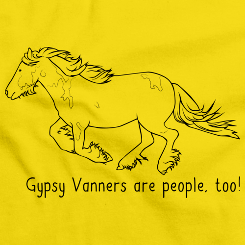 Gypsy Vanners Are People, Too! | Horse Lover Yellow art preview