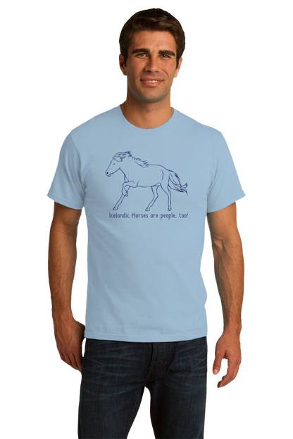 Standard Light Blue Icelandic Horses are People, Too! - Horse Lover Icelandic Cute T-shirt