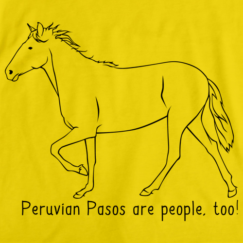Peruvian Pasos Are People, Too! | Horse Lover Yellow art preview