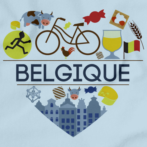 I Heart Belgique | Belgian Light blue art preview