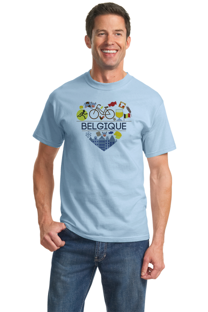 Standard Light Blue Belgique Love - Belgian Pride Culture Belgique Cute Icons T-shirt