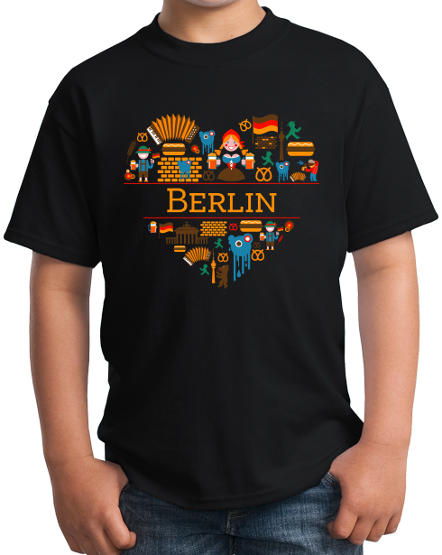 Youth Black Germany Love: Berlin - German History Culture Fun Cute Gift T-shirt