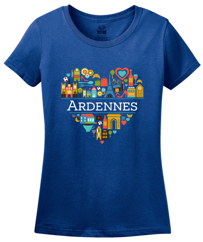 Ladies Royal France Love: Ardennes - French Pride Culture Heritage Cute T-shirt