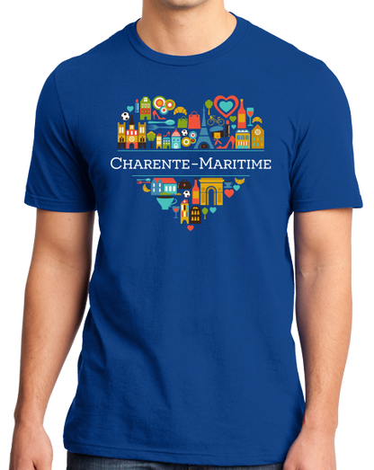 Standard Royal France Love: Charente Maritime - French Pride Culture Cute Heart T-shirt
