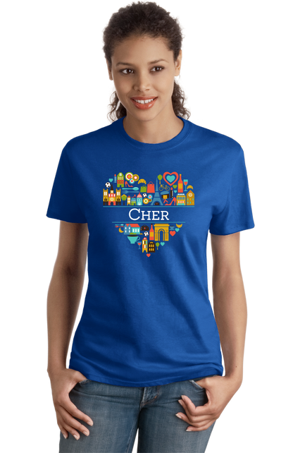 Ladies Royal France Love: Cher - French Pride Culture History Cute Occitan T-shirt