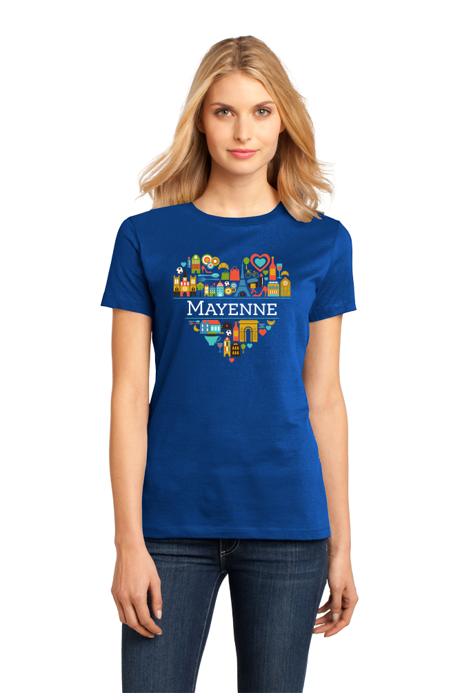 Ladies Royal France Love: Mayenne - French Culture History Heritage Cute T-shirt