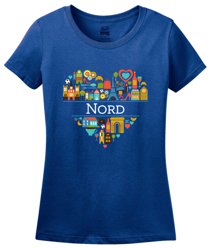 Ladies Royal France Love: Nord - French Heritage Culture Geography Cute T-shirt