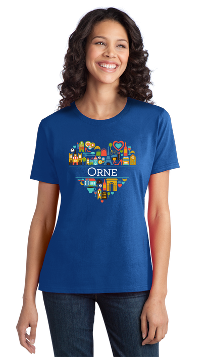 Ladies Royal France Love: Orne - French Pride Heritage Camembert Cute T-shirt