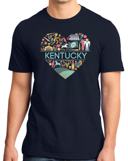 Standard Navy Kentucky Love - Kentucky Pride Bluegrass Banjo Cute Bourbon T-shirt