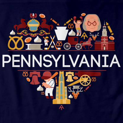 I Love Pennsylvania | PA Pride Navy art preview