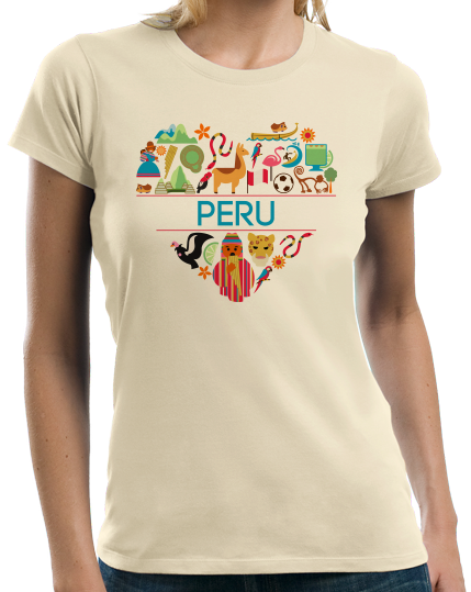Ladies Natural Peru Love - Peruvian Heritage Pride Andes Machu Picchu Icons T-shirt